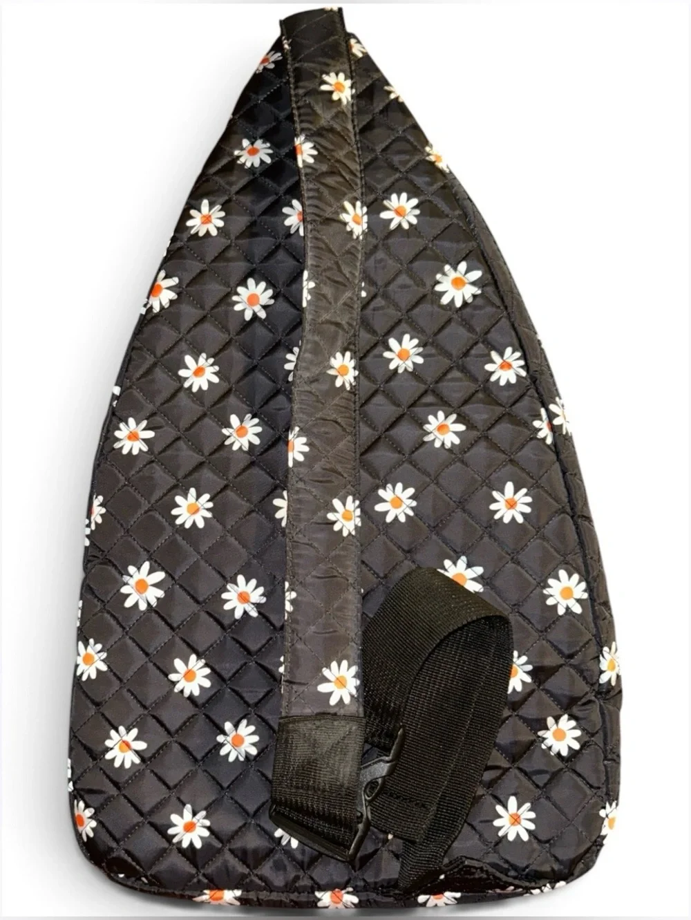 NWT Simply Southern Black Daisy Quilted Sling Lightweight Backpack Crossbody Bag